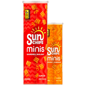 SunChips Minis, Garden Salsa Flavored Canister, Multigrain Chips, 3.75 oz Canister