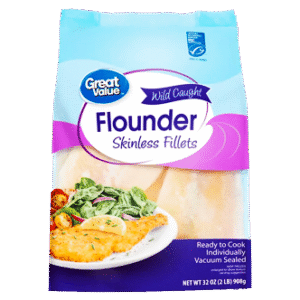 Great Value Wild Caught Flounder Skinless Fillets, 32 oz (Frozen)