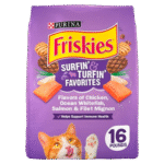 Purina Friskies Dry Cat Food for Adult Cats & Kittens, Surfin’ & Turfin