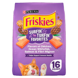 Purina Friskies Dry Cat Food for Adult Cats & Kittens, Surfin’ & Turfin
